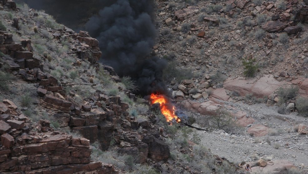 Authorities say a British tourist hospitalized in Las Vegas after a sightseeing helicopter crashed in the Grand Canyon earlier this month has died. Three other Britons were killed in the crash. Clark County Coroner John Fudenberg confirmed in a statement that 31-year-old Neil Udall died Thursday at University Medical Center of Southern Nevada.