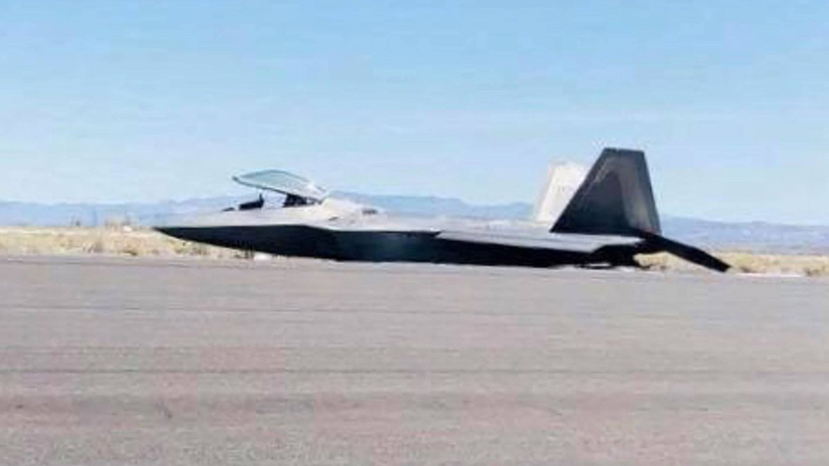 On 14 April a F-22A Raptor made a wheel-up landing at NAS Fallon, NV. The pilot walked away.