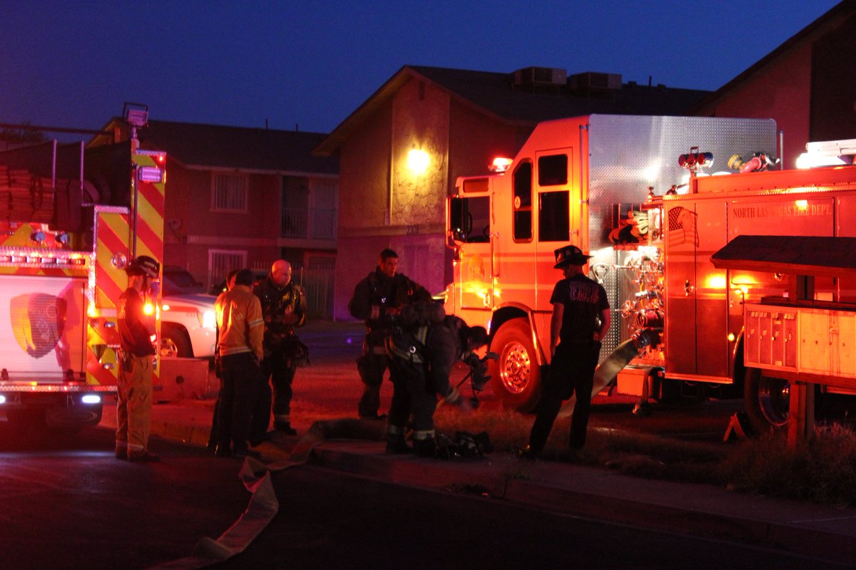 North Las Vegas police and firefighters are responding to a fire at an apartment complex near Civic Center and Cheyenne in NLV RJNow   
