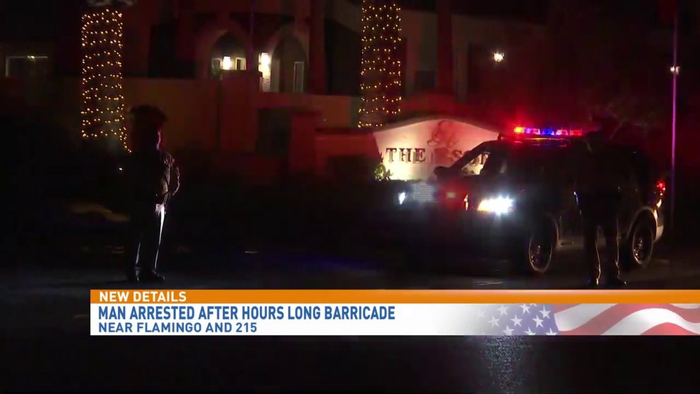 A man is in custody Thursday morning after an hours-long barricade situation near Twain Avenue and Hualapai Way. Officers with the Las Vegas Metropolitan Police Department began responding at about 7 p.m. Wednesday, May 2, to a standoff situation at an apartment complex in the 9900 block of W. Katie Avenue.