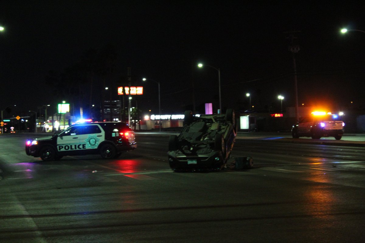 Metro is investigating a rollover crash at Decatur and Vegas Drive - police just started blocking off traffic