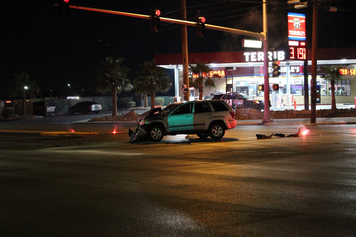 Metro is investigating a rollover crash at Decatur and Vegas Drive - police just started blocking off traffic