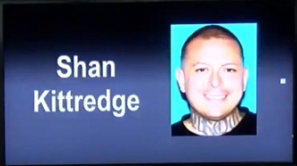 Las Vegas robbery suspect struck 5 times in police shooting. The suspect has been identified as 38-year-old Shan Kittredge.