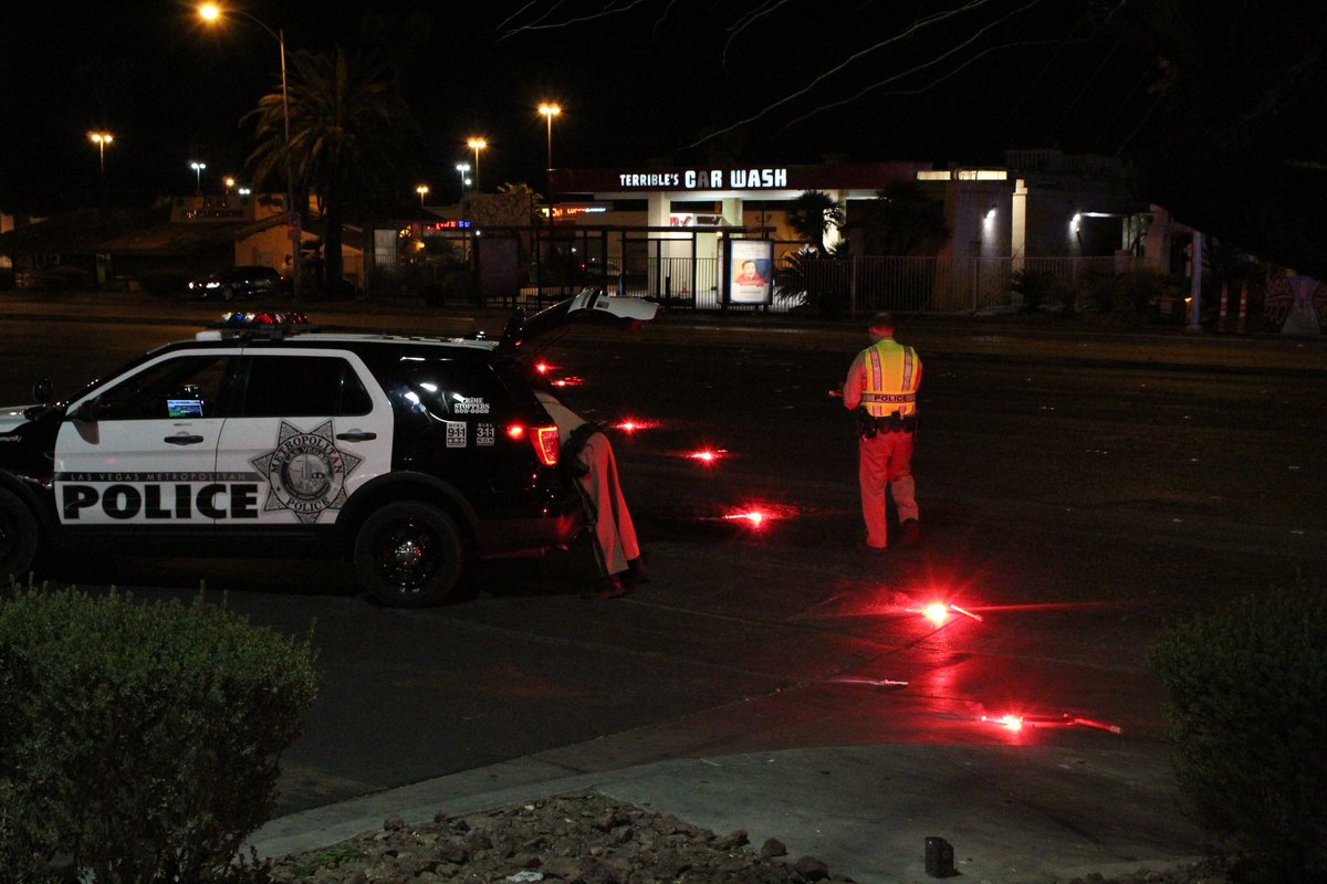 Metro has blocked off the intersection of Maryland and Flamingo after a pedestrian was struck and killed by a vehicle