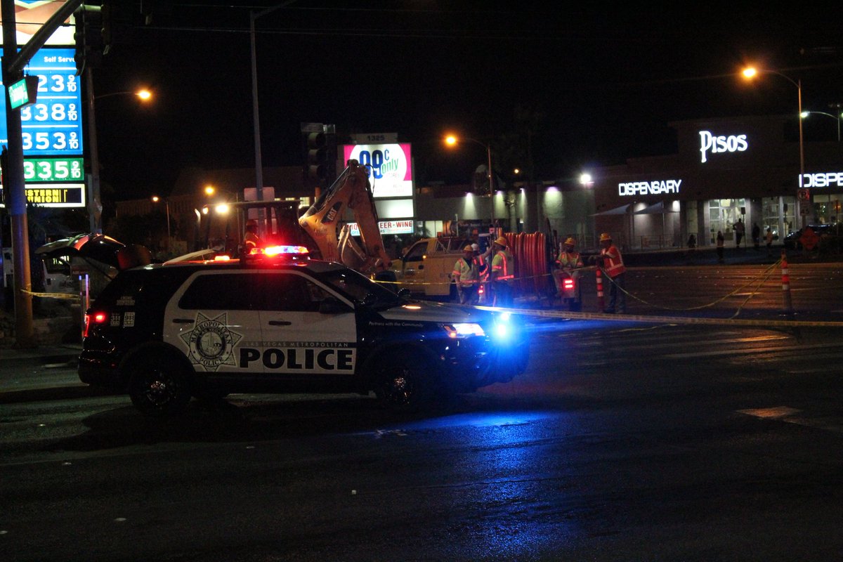 Metro has blocked off the intersection of Maryland and Flamingo after a pedestrian was struck and killed by a vehicle