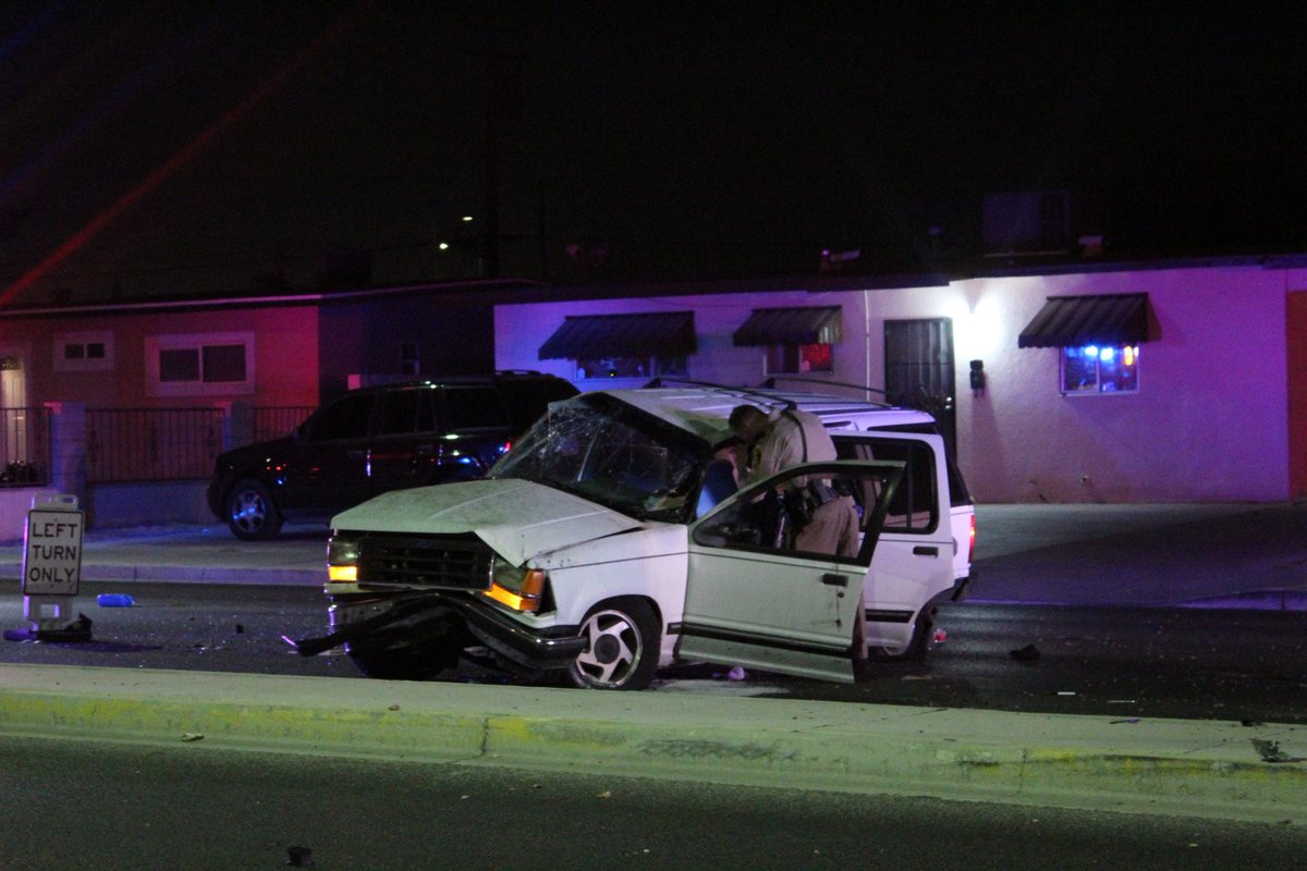Metro is investigating a rollover crash on Vegas Drive near Rancho. Avoid the area