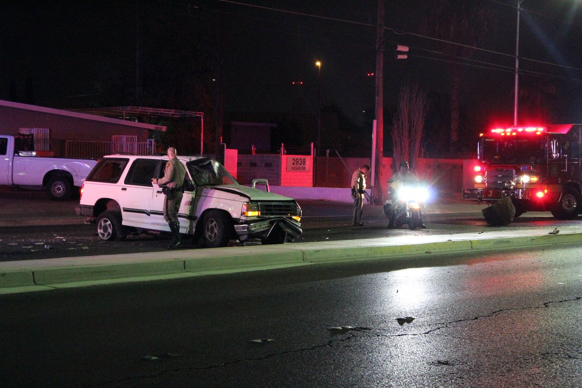 Metro is investigating a rollover crash on Vegas Drive near Rancho. Avoid the area