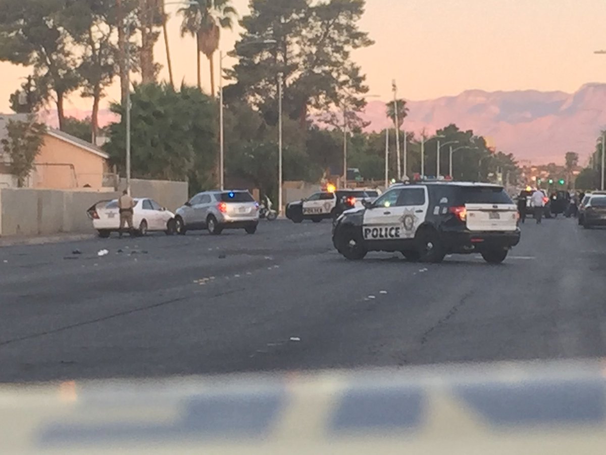 Owens Avenue near Mojave Road is currently blocked because of police activity. Initial reports say a police chase ended in a crash. Avoid the area.   