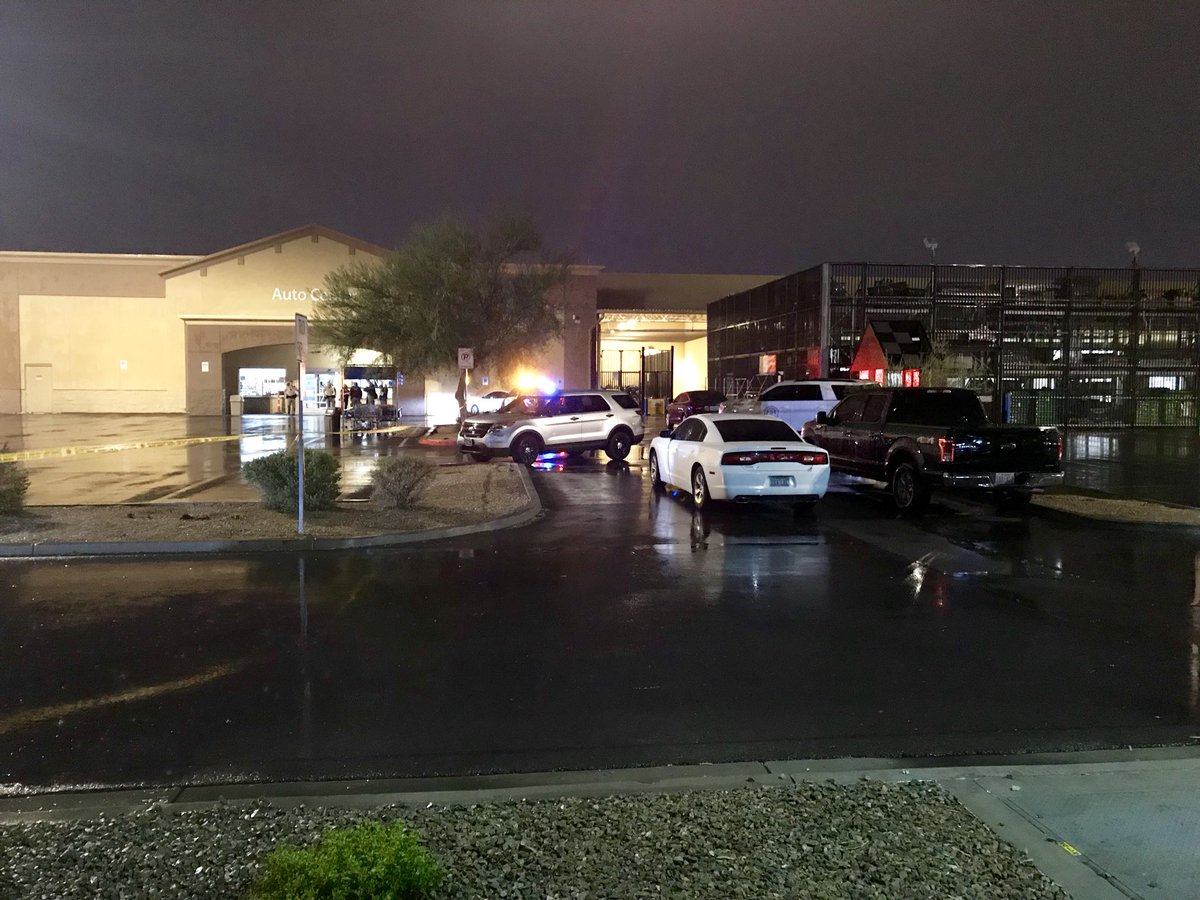 Wal-Mart employee shot, killed inside his car outside the store. @LVMPD working the scene near Boulder Highway and Harmon