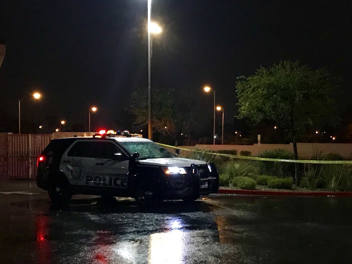 Wal-Mart employee shot, killed inside his car outside the store. @LVMPD working the scene near Boulder Highway and Harmon