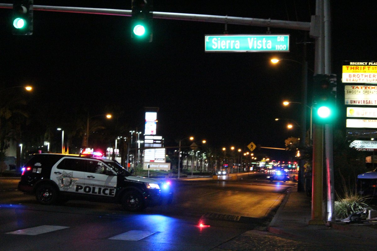Las Vegas police have blocked off a portion of Maryland Parkway between Sierra Vista and Twain while they investigate an injury crash