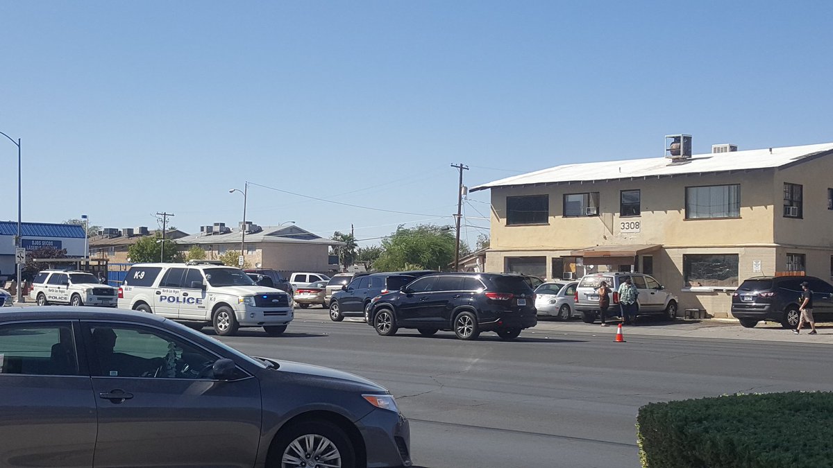 Heavy police presence on E Lake Mead near Palmer  street 