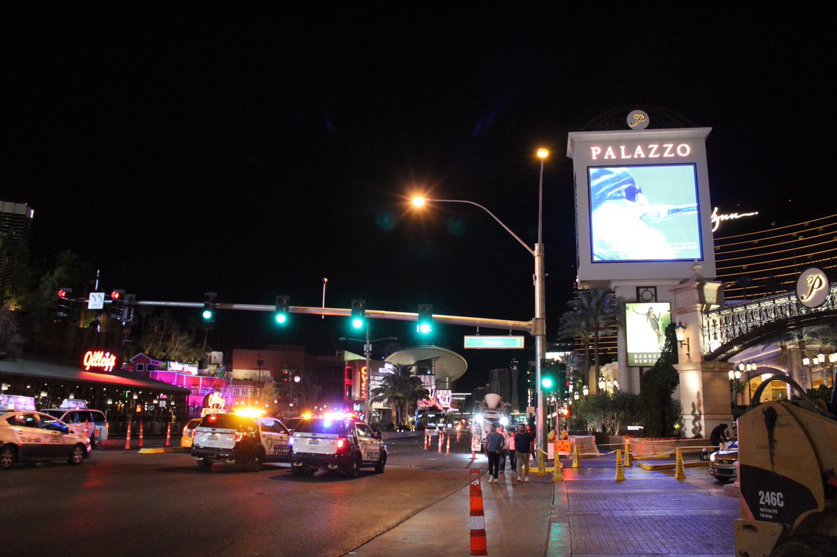 Police are blocking several lanes of northbound Las Vegas Boulevard in front of the Palazzo while they investigate an injury crash.