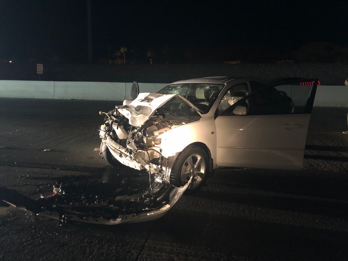 A Las Vegas woman, 46, died after a Saturday night crash on the 215 Beltway in the western valley