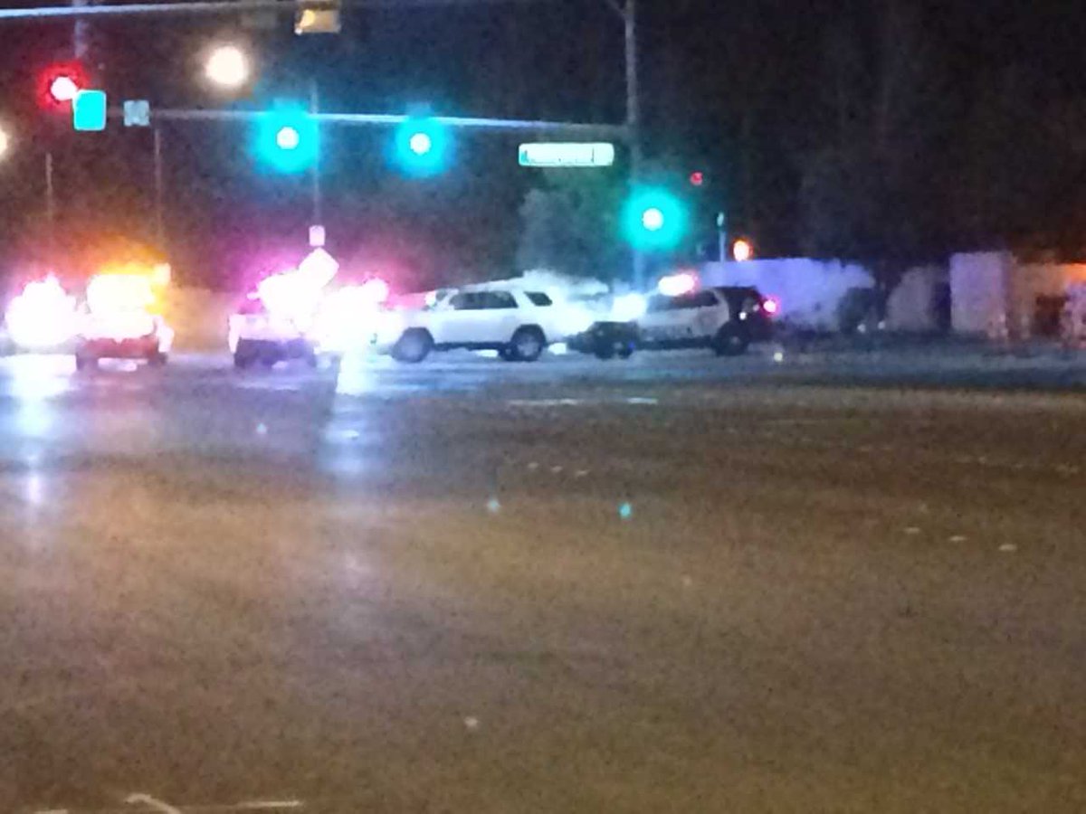 A suspected drunk driver is accused of crashing into a Las Vegas police vehicle