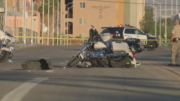 Police catch driver after Las Vegas motorcycle officer injured in crash     