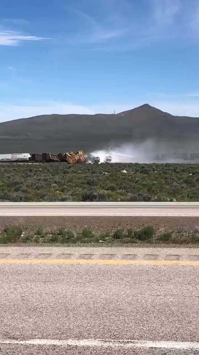 Major train accident east of Elko near I80