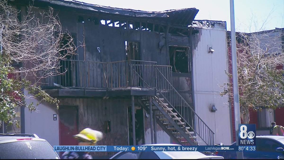 Large apartment fire leaves 46 people displaced near Tropicana and Nellis. Investigators believe it was caused by a small child playing with fire
