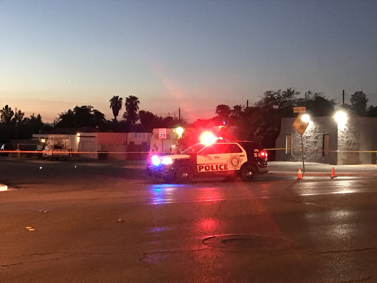 LVMPD say at least one officer shot a suspected car thief overnight near Desert Inn and Sandhill
