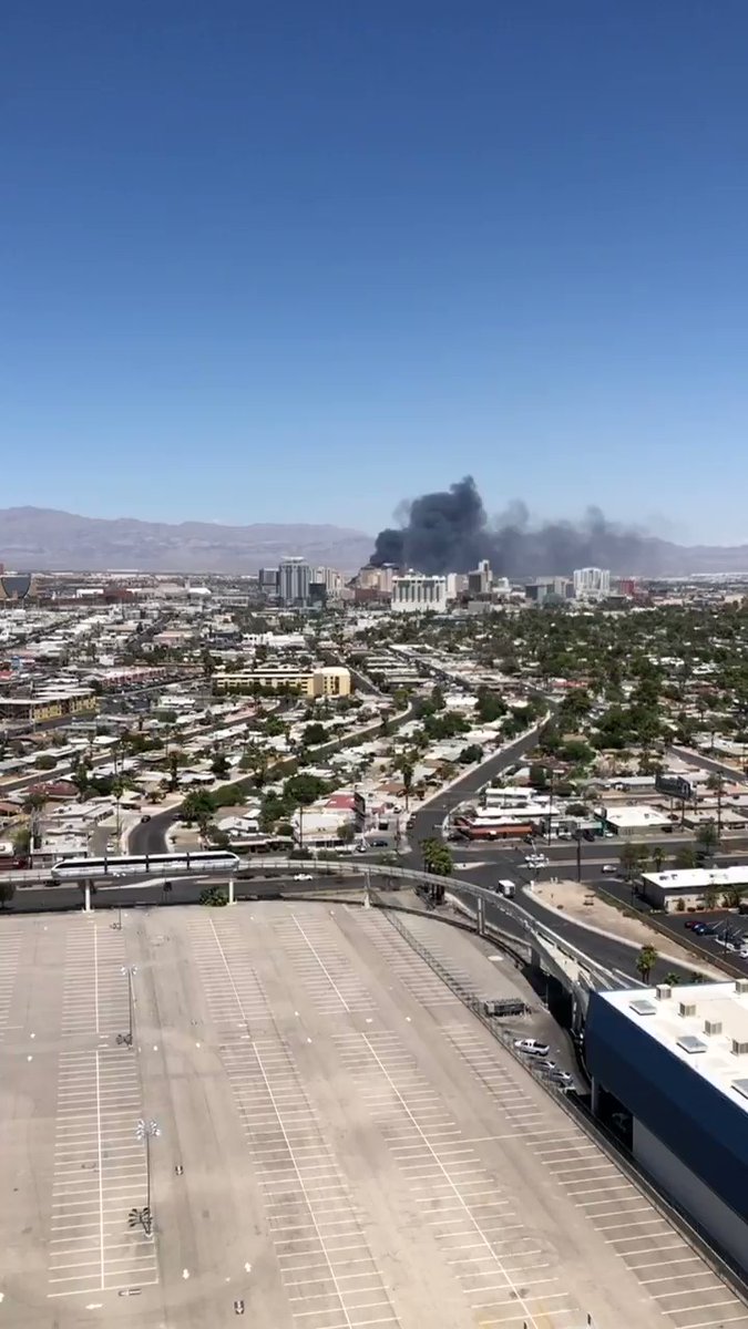 Massive fire reported in Vegas Just North Of Downtown