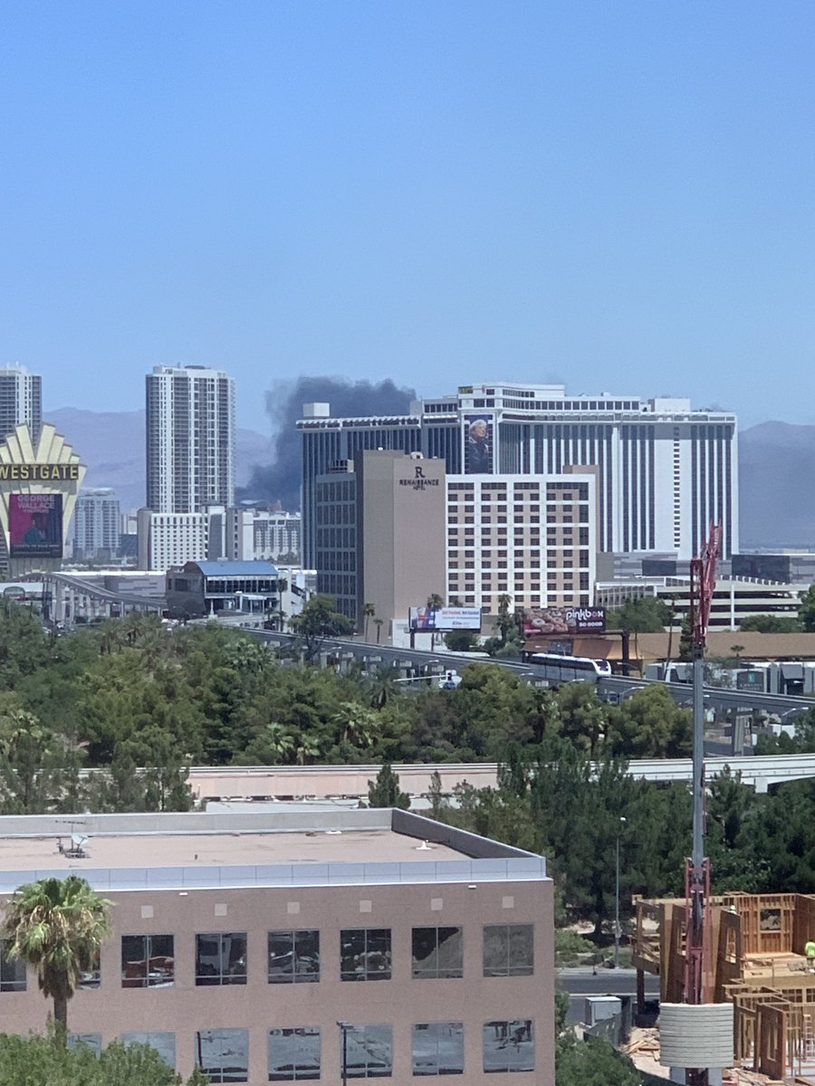 Lots of smoke in downtown Las Vegas