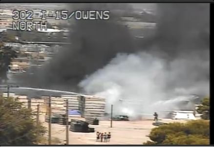 Many people in the Las Vegas Valley may be seeing a big cloud of smoke in the northern part of the valley rightnow. It's a business fire in area of Lake Mead and I-15. Firefighters are on the scene. 