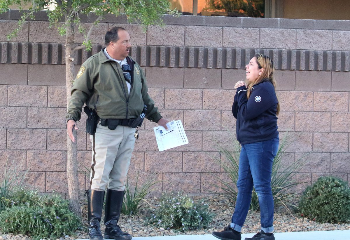 Two teenage boys waiting for a school bus were hit by one of two vehicles involved in a crash at West Ford Avenue and Chieftain Street, near South Fort Apache Road in Las Vegas. 