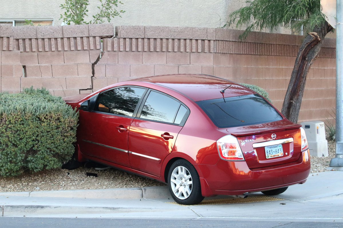 Two teenage boys waiting for a school bus were hit by one of two vehicles involved in a crash at West Ford Avenue and Chieftain Street, near South Fort Apache Road in Las Vegas. 