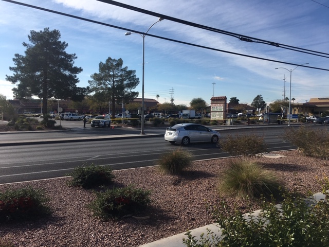 The officer involved shooting happened after police received a call about a man with a knife threatening to stab someone in the area. The suspect was transported and is in critical condition, per Henderson Police