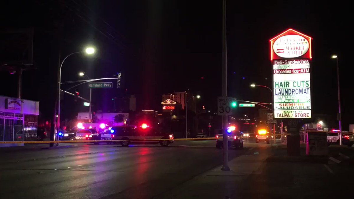 Police were investigating a domestic dispute at Ogden & Maryland at 11:23. Male suspect fled in a car with two juveniles, then crashed nearby, per @LVMPD. 1 child to UMC with non-serious injuries, suspect taken for observation. Maryland at Stewart closed to traffic