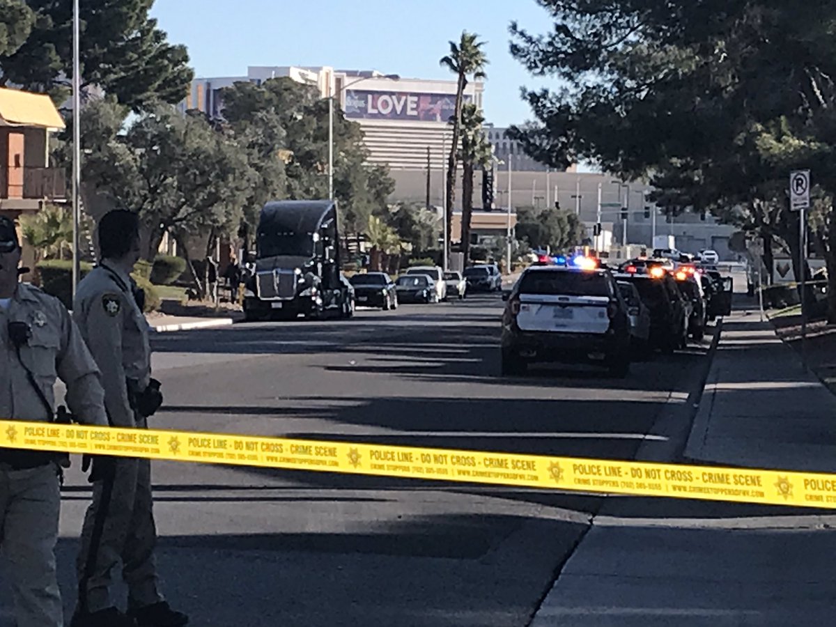 Officers with @LVMPD are investigating an OIS on the 4100 block of W Viking Rd.