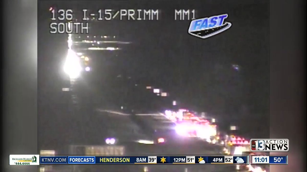 Traffic going into Las Vegas is being rerouted after a shooting involving a police officer near I-15 and Primm tonight. 