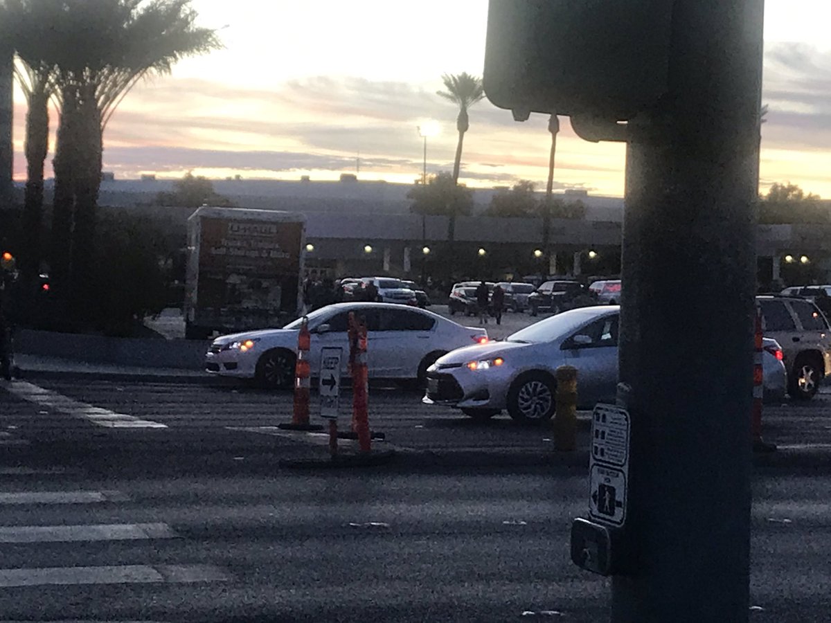 Hundreds of people are flooding into the Las Vegas Convention Center lot for @realDonaldTrump's KAG rally at noon. Some camped overnight. HEADS UP parking is a mess so be prepared to walk