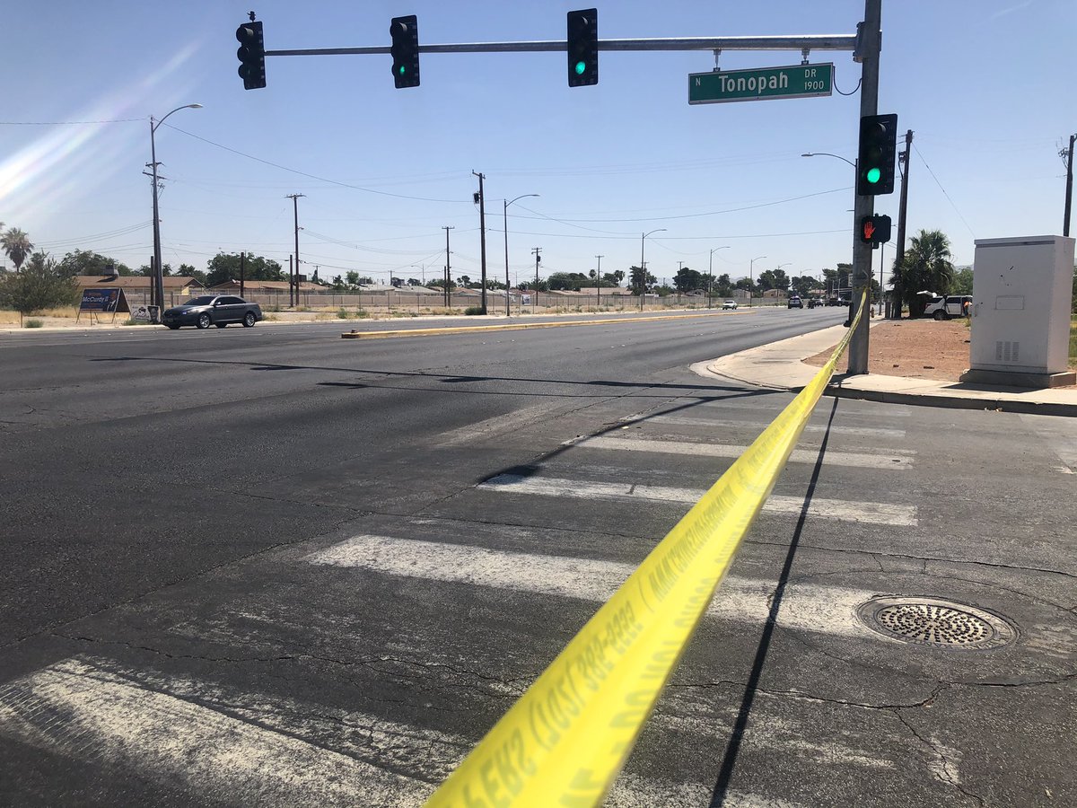 Scene of a shooting at Lake Mead and Tonopah. Heavy police presence. 