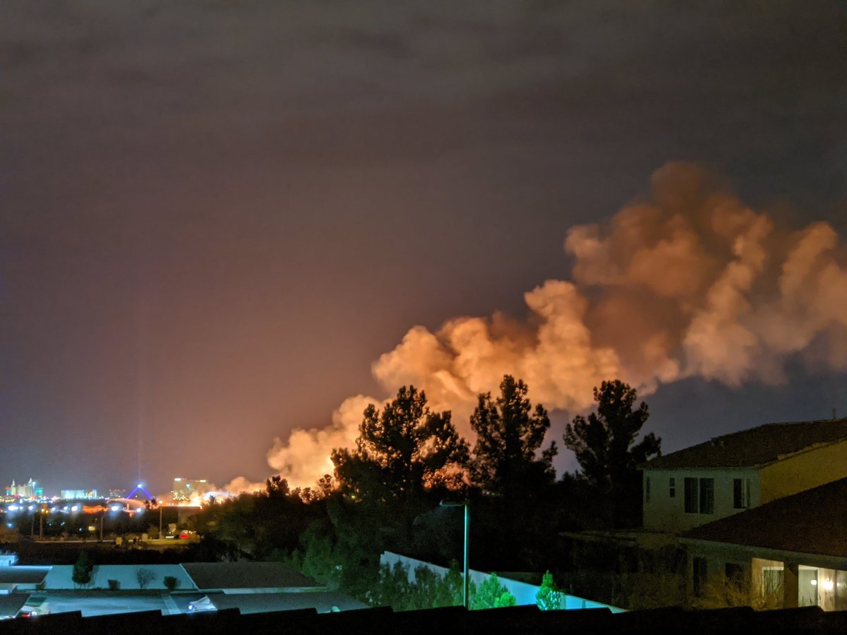 Massive fire at Fort Apache & Tropicana. Las Vegas, Nevada