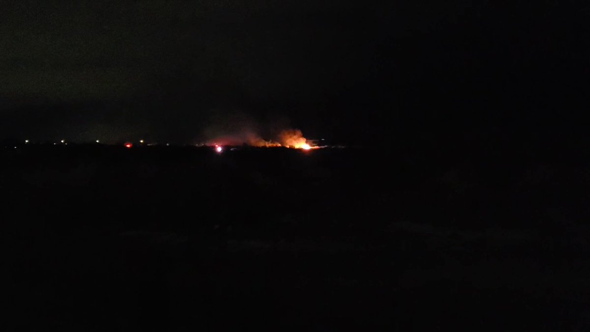 Brush fire reported at the Clark County Wetlands. Multiple agencies attacking