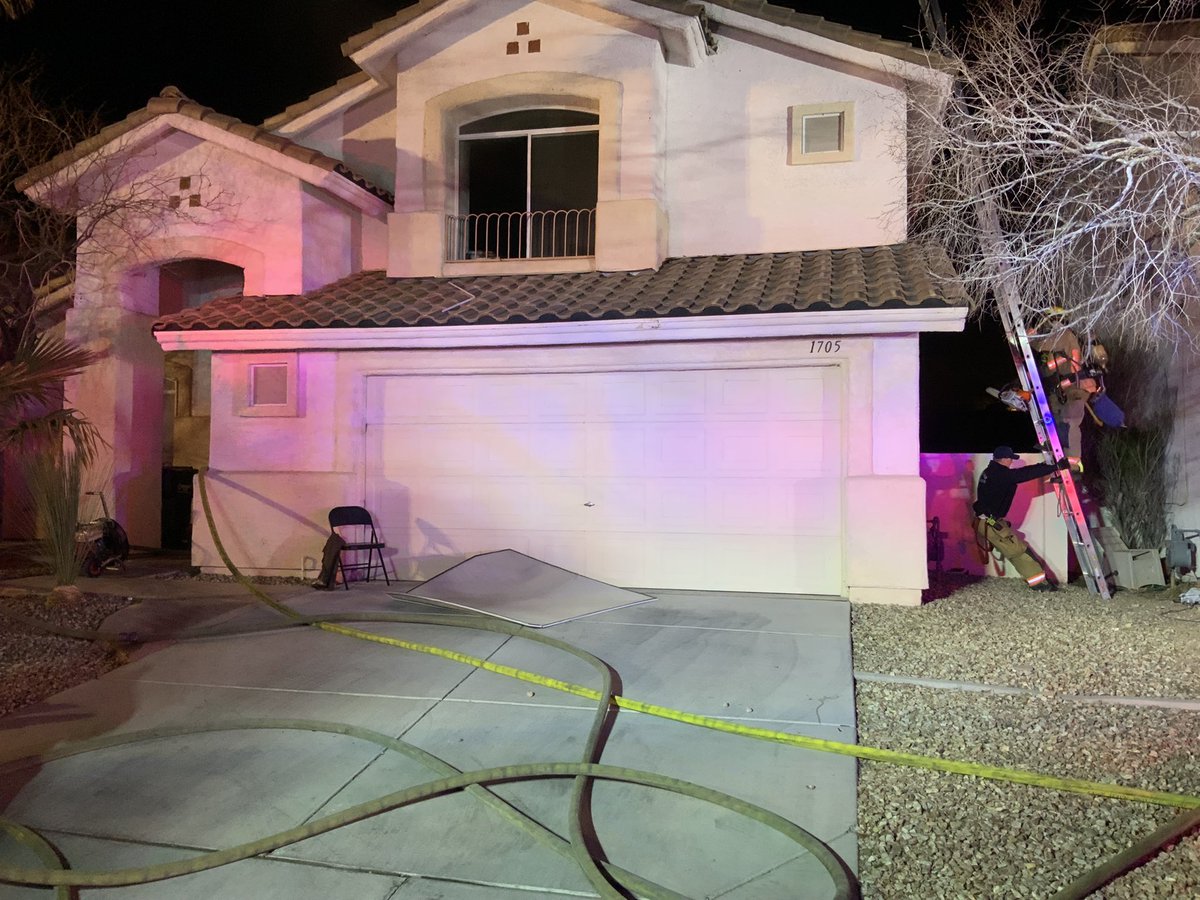 1705 Plata Pico Dr. fire in 2-sto house, water on fire- KNOCKDOWN, no injuries reported, cause U/I, appears in kitchen, no extension to 2nd floor or attic.  