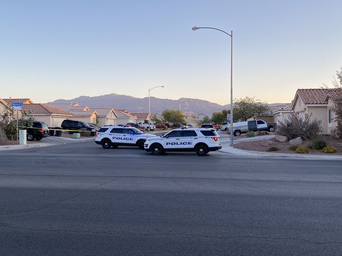 Shooting involving a @NLVPD officer. It happened near 1800 Fawn Hedge Avenue