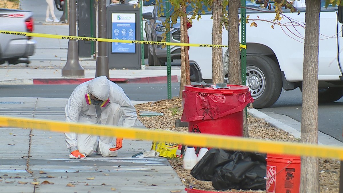 There's still a very active scene outside of Shea's Tavern in Midtown Reno after four people were shot early this morning. HAZMAT crews remain on scene cleaning up potential biohazard nearby. Police are still searching for the person responsible