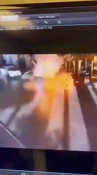 The moment when: A Tesla Cybertruck exploded in front of Trump's hotel in Las Vegas