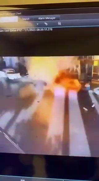 The moment when: A Tesla Cybertruck exploded in front of Trump's hotel in Las Vegas