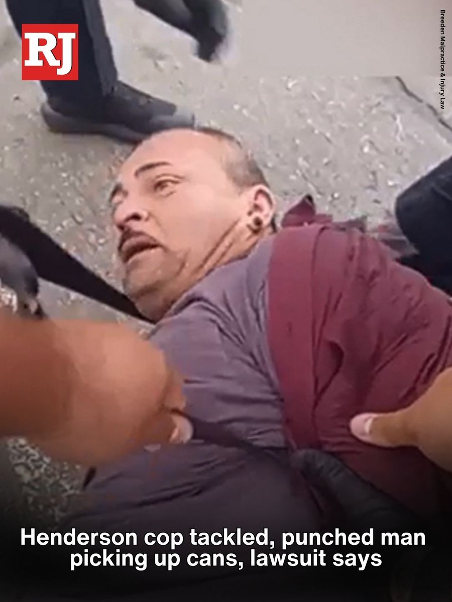 A man claimed that a Henderson police officer tackled him to the ground and punched him in the face, which left him with injuries, according to a lawsuit