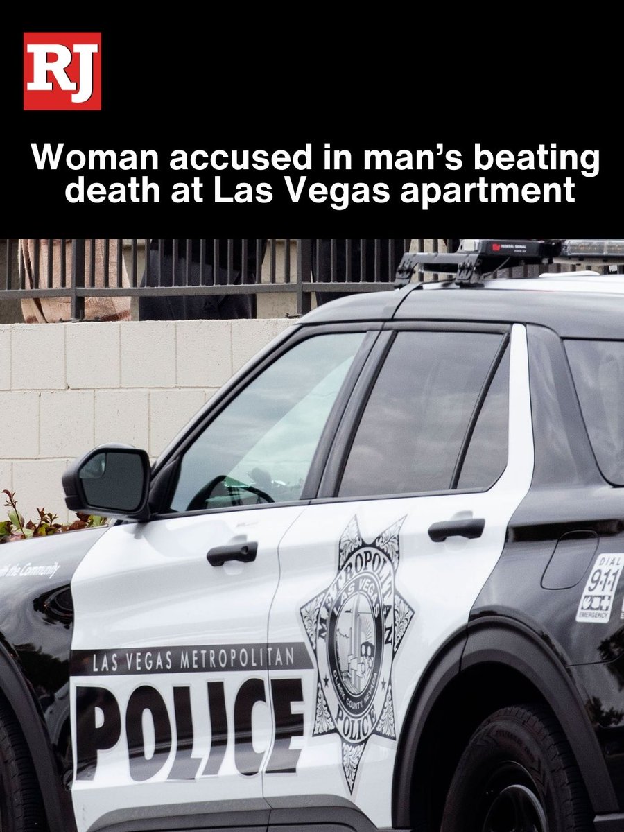 A 47-year-old woman is accused of beating a man to death at an apartment in the west Las Vegas Valley, police said