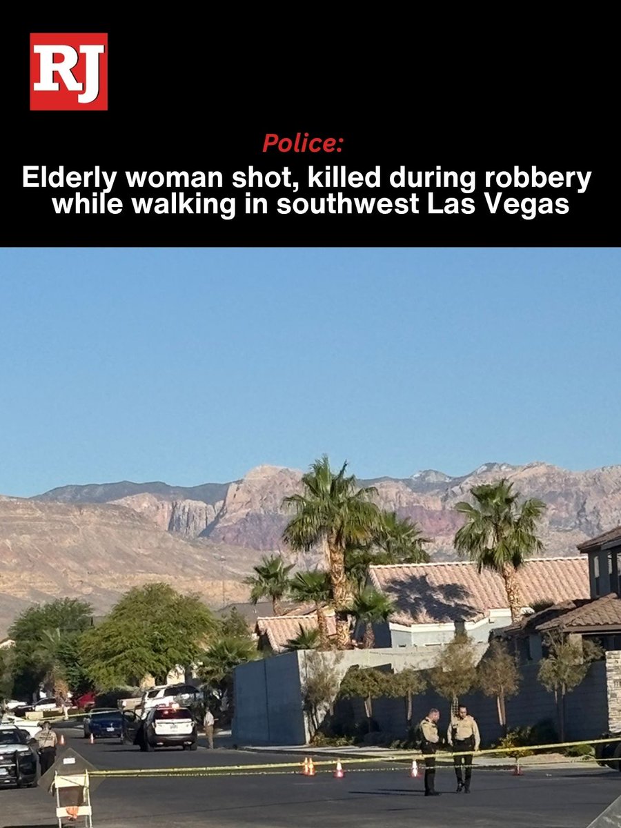 An elderly woman was fatally shot while walking early Tuesday morning in the southwest Las Vegas Valley, police say