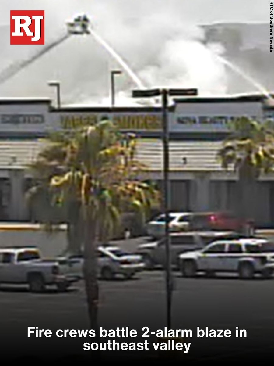 Fire crews have responded to a 2-alarm blaze in the southeast Las Vegas Valley