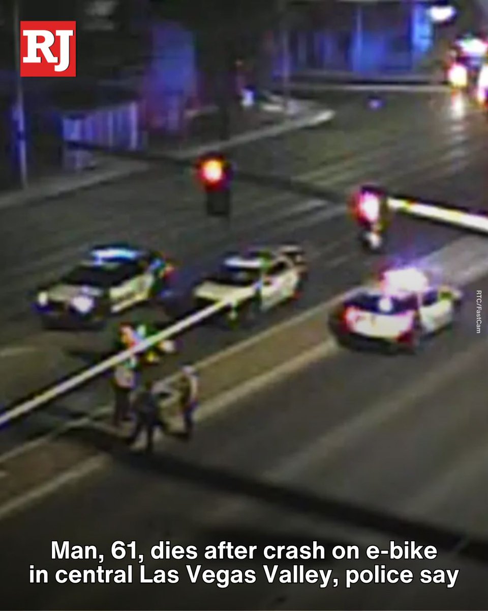 A Las Vegas man who was struck by a car on his e-bicycle in the central valley succumbed to his injuries and died Tuesday, police say